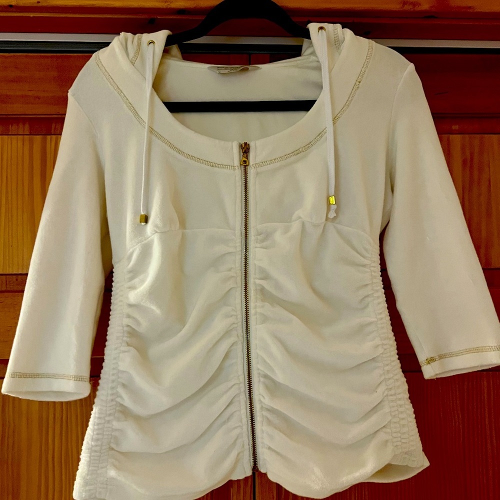 Boston Proper. Casual white sport hoodie, size small.